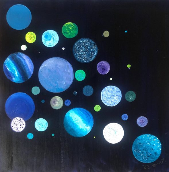 Crann Piorr'Art - Tetra - Blue 02 - 60x60cm-rcv